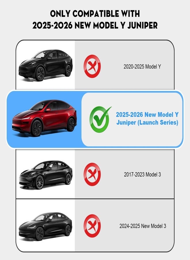 KUNIST 2PCS New Model Y Juniper Backseat Floor Air Vent Cover Air Flow Vent Grille Protection Rear Under Seat Air Condition Outlet Grille Protector for 2025-2026 Tesla Model Y Juniper Accessories - Image 2